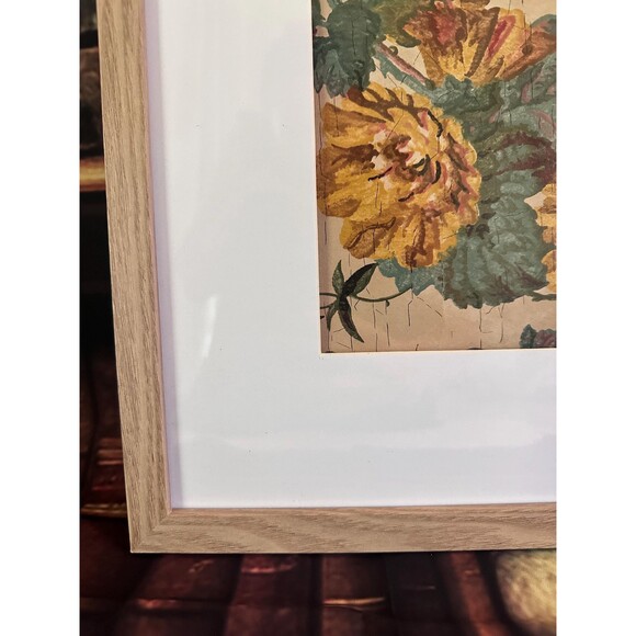 Antique Paul Dumas French Floral Wallpaper Art | Original Framed Behind Glass - Picture 3 of 7